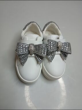 Kurt Geiger London Little Kids Mini Laney Bow White Sneakers Size 6 C